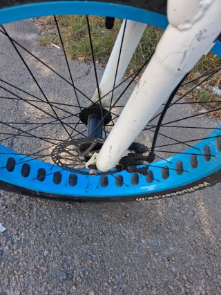 Bicicleta Fat Bike Azul y Blanca