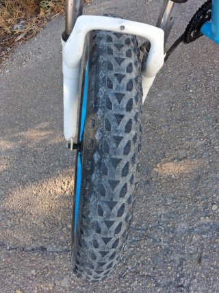 Bicicleta Fat Bike Azul y Blanca