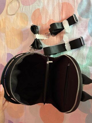 Mochila Casco Motero Negro y Azul