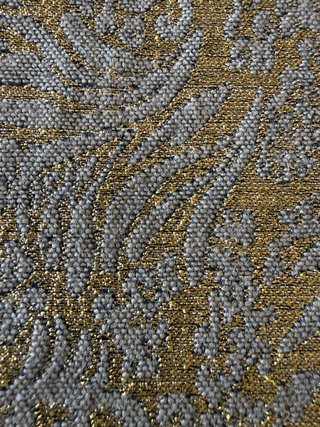 Top Jucca smanicato paillettes chevron oro e beige