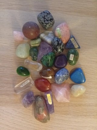 Lote piedras minerales - Amatista, Jade, etc.