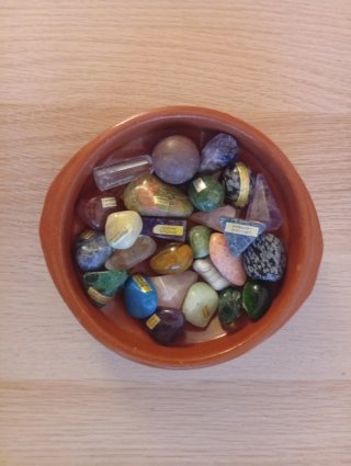 Lote piedras minerales - Amatista, Jade, etc.