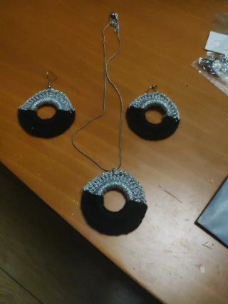 Conjunto Colgante y Pendientes Aro