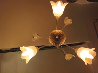 Lampadario 3 Luci Floreale Shabby Chic