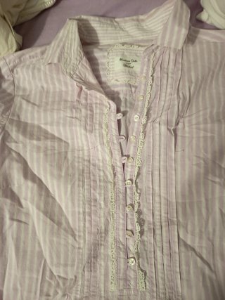 Camisa Massimo Dutti Talla M Rayas Rosas