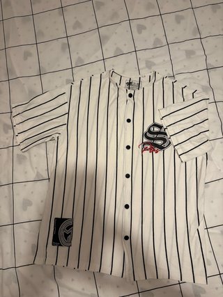 Camisa de béisbol a rayas S