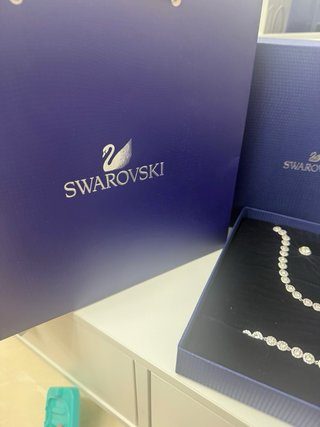 Conjunto Swarovski Collar y Pulsera Plata