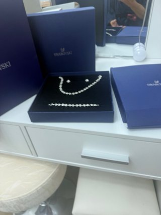 Conjunto Swarovski Collar y Pulsera Plata