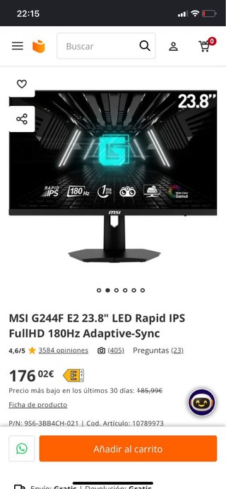 Monitor MSI 180Hz