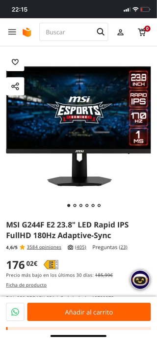 Monitor MSI 180Hz