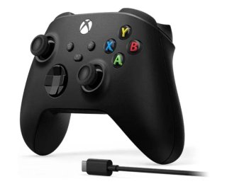 Mando Xbox Negro SIN USO y sin caja CON CABLE.