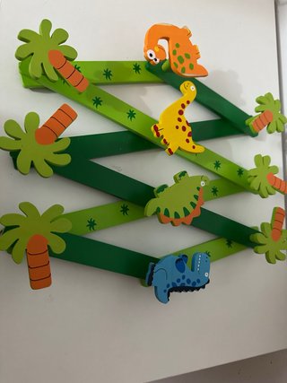 Estantería infantil dinosaurios madera, extensible