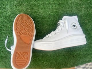 Converse Plataforma Blancas de tela -Talla 41