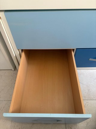Mueble juvenil: cama nido, escritorio y estantería