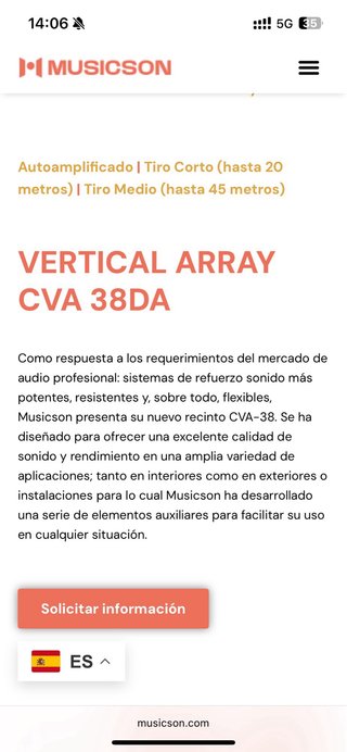Altavoz MUSICSON Vertical Array CVA
