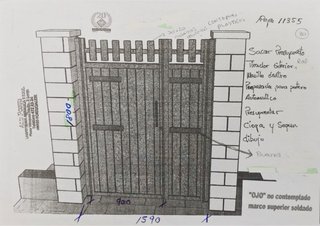 Cancela de puerta de metal