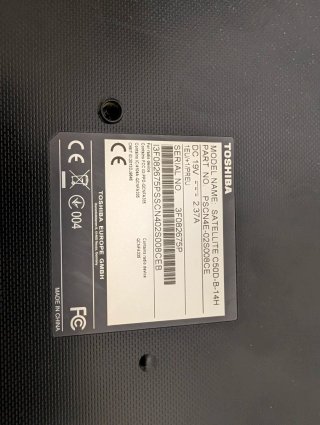 Toshiba Satellite C50D-B-14H SSD 240GB 4GB RAM