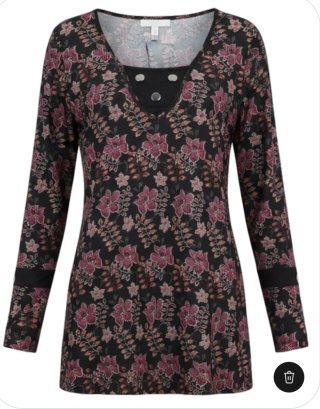 Blusa larga Indra floral