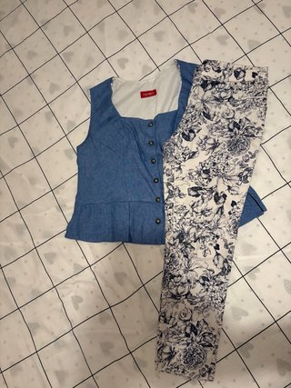 Conjunto Chaleco y Pantalón Estampado
