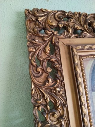 Quadro ad olio Vergine con Cornice Dorata