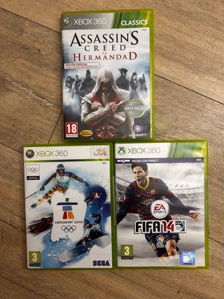 Lote 3 Juegos XBOX 360: Assassin's Creed, FIFA 14,