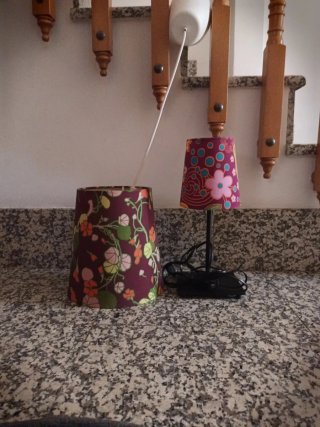Lámparas decorativas con pantalla floral