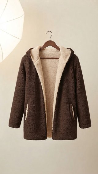 Chaqueta borreguito beige y marrón reversible