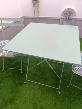 Mesa y 2 Sillas Jardín Plegables