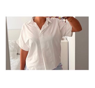 Camisa blanca Shein manga corta