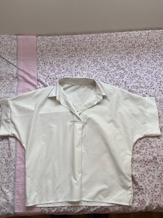Camisa blanca Shein manga corta