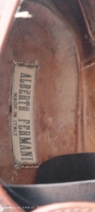 Scarpe marroni con fibbia Vintage