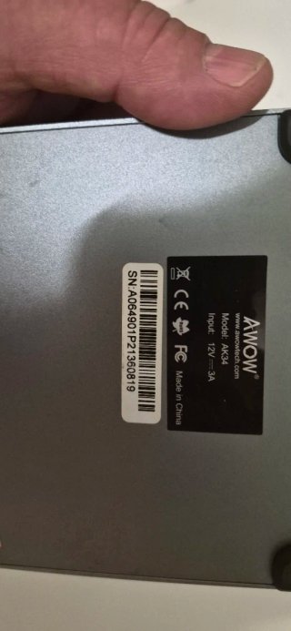 Mini PC AWOW AK34 Gris/Plata