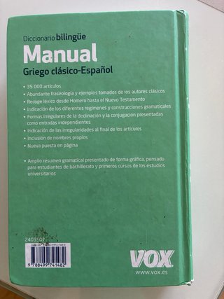 Manual griego clásico-español diccionario bilin...