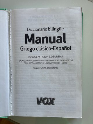 Manual griego clásico-español diccionario bilin...