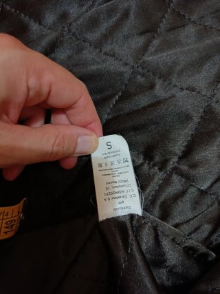 Chaquetón de piel hombre negro