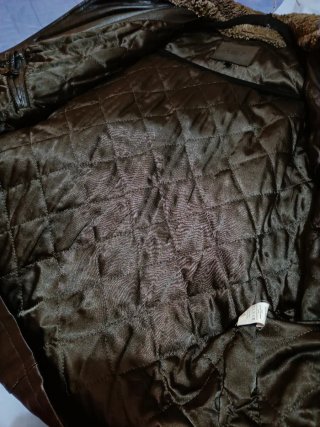 Chaquetón de piel hombre negro