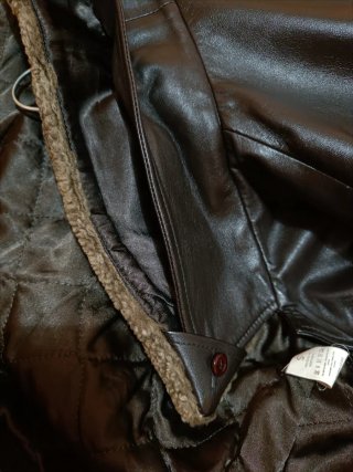 Chaquetón de piel hombre negro
