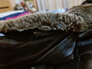 Chaquetón de piel hombre negro