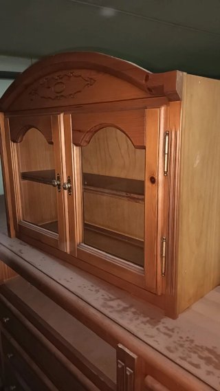 Vitrina madera vintage cristal