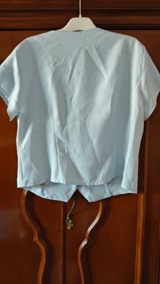 Blusa Elegante Azul Celeste Bordada