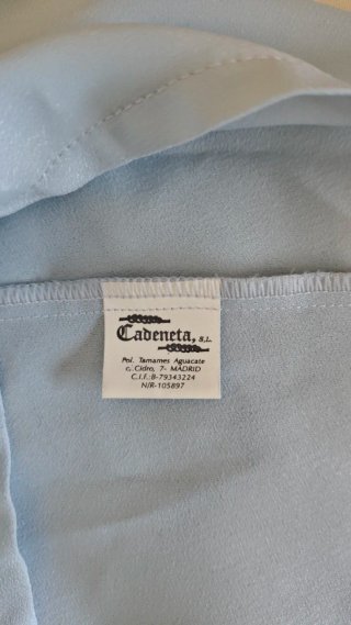 Blusa Elegante Azul Celeste Bordada