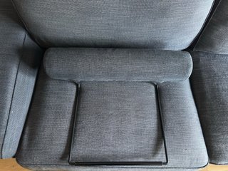 Sofá IKEA KIVIK 3 plazas gris+reposapies