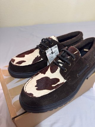 Mocasines Zara Piel Serraje Marrón Multicolor