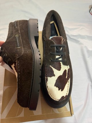 Mocasines Zara Piel Serraje Marrón Multicolor