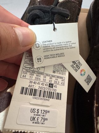 Mocasines Zara Piel Serraje Marrón Multicolor