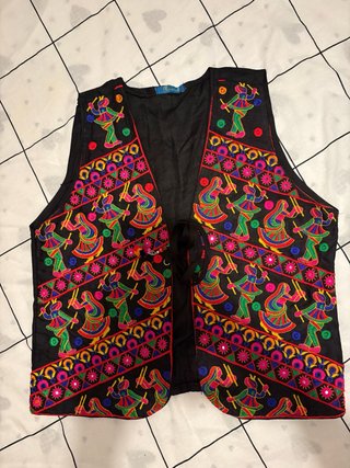 Chaleco bordado multicolor talla única