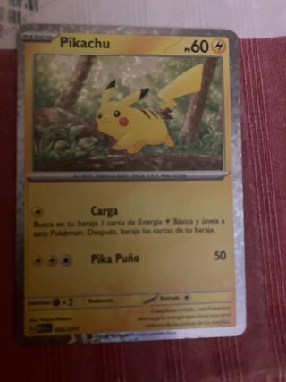 Carta Pokémon Pikachu Básico PS 60