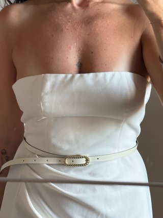 Vestito Imperial senza spalline bianco