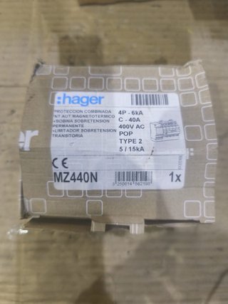 Hager IGA 4P 40A + Sobretensiones