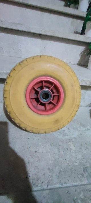 Ruota piena gialla 260x85